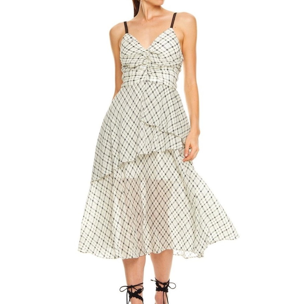 TALULAH La Maison Wild Heart Midi Dress Plaid NWT